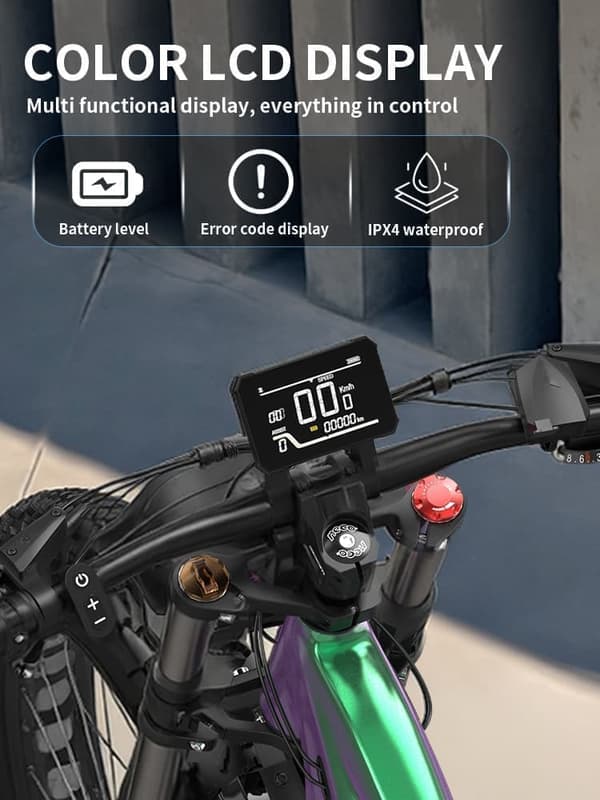 DUOTTS E26 26" Fat Tire elcykel för vuxna, 80NM Bafang-motor, 48V 20AH batteri, hydrauliska bromsar, terrängpendlar eBike
