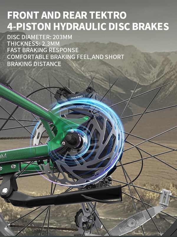 DUOTTS E26 26" Fat Tire elcykel för vuxna, 80NM Bafang-motor, 48V 20AH batteri, hydrauliska bromsar, terrängpendlar eBike