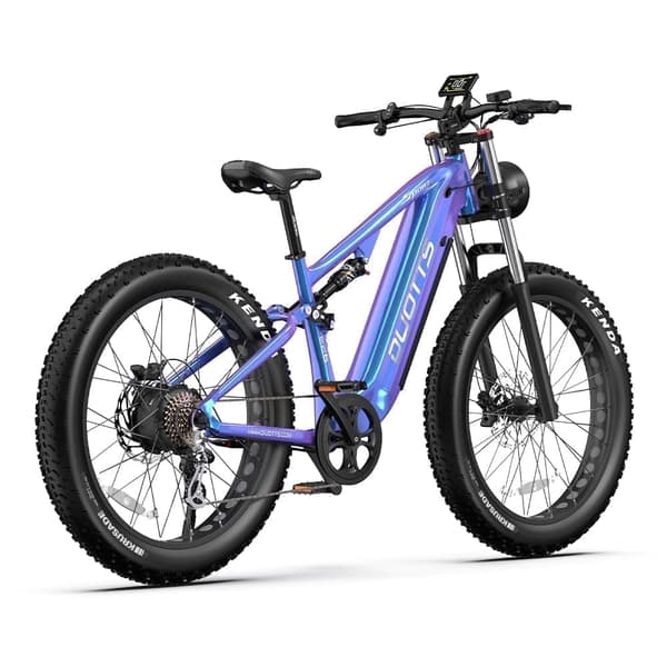 DUOTTS E26 elektrisk cykel 26 ", 750W motor, 48V20AH batteri, maximal hastighet 55km, räckvidd 40-120km, fullt upphängd, intelligent app