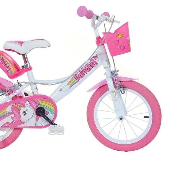 14" UNICORN barncykel - 4 till 6 år - Rosa