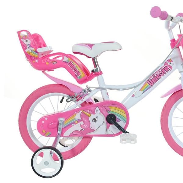 14" UNICORN barncykel - 4 till 6 år - Rosa