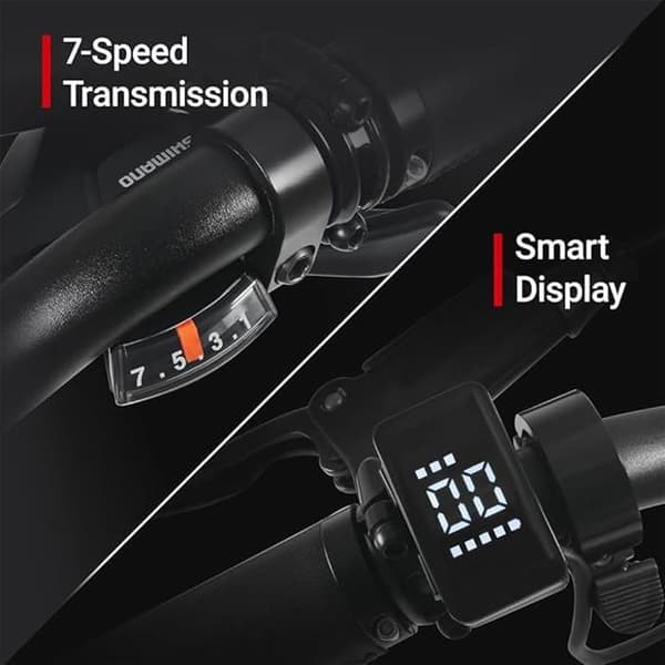 DYU Stroll 1 E-Cykel 27.5, med däck 700 x 38C CST, avtagbart batteri 36V 9Ah, 250W, 25km/h, svart