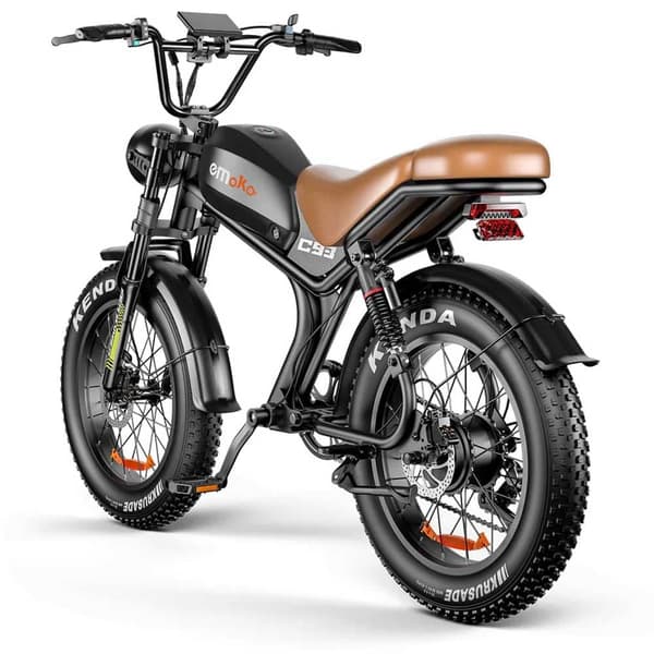 Emoko C93 mopotyyppinen sähköpyörä, 1000W moottori, 20AH akku, 20''*4.0 rengas, 50KM/H, 7 vaihdetta.