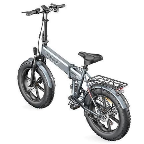 Fällbar elcykel ENGWE EP-2 Pro Räckvidd 80-120km Batteri 48V13Ah Shimano 7 växlar Snö däck 20 tum MTB Fat bike Grå