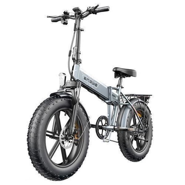 Fällbar elcykel ENGWE EP-2 Pro Räckvidd 80-120km Batteri 48V13Ah Shimano 7 växlar Snö däck 20 tum MTB Fat bike Grå