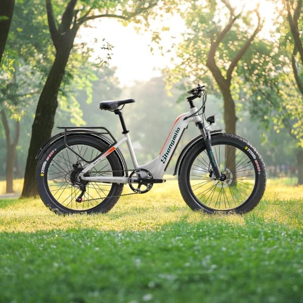 Shengmilo MX06 500W & 17.5AH elcykel för vuxna, 42km/h & 75km räckvidd, 26*3.0 fettdäck, samsung batteri, aluminiumram