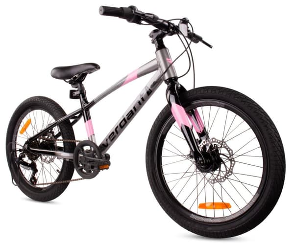 Verdant Alu Bike Lasten pyörä pojille 20 tuuman Valinnainen pyöräkoko 6 nopeuden Shimano Lasten pyörä 6-10 vuotta (Grafiitti Pinkki)