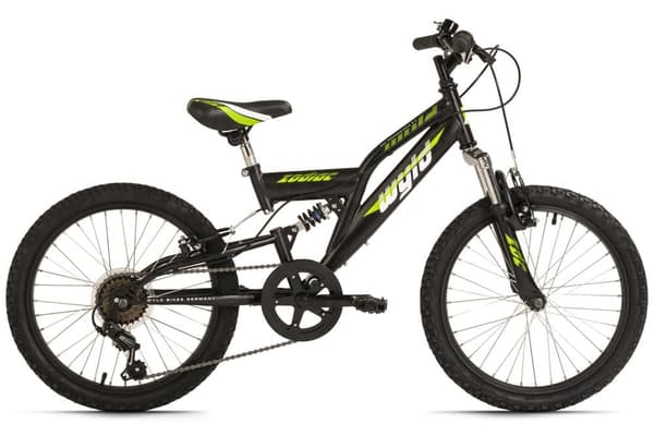 WYLD mountainbike til børn Fully 20'' Zodiac sort-grøn 6 gear RH 31 cm
