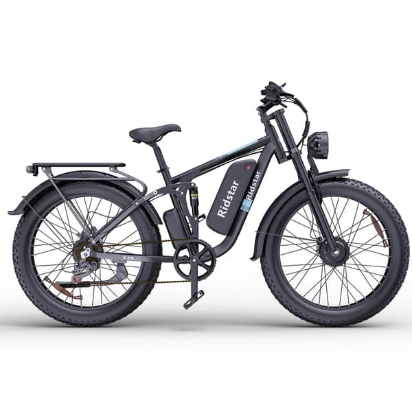 Ridstar E26 Pro kaksimoottorinen sähköpyörä, 2*1000W moottori, 23AH akku, 26*4.0 rengas, 7 vaihdetta, täysjousitus, hydraulijarru