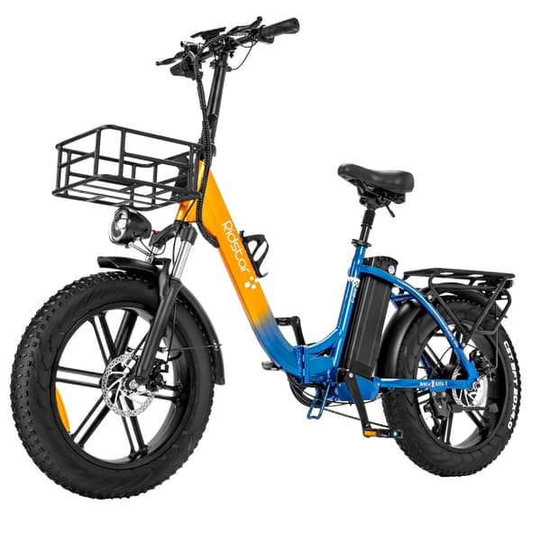 Ridstar MN20 20'' genomstegande elcykel, 1000W motor, 15AH/20AH batteri, 7 hastigheter, 20''*4.0'' integrerat hjul i magnesiumlegering Battery: 48V 20AH