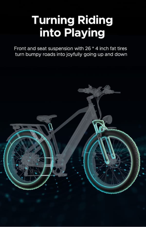 ENGWE E26 250W Fat Tire E-Bike: 140 km toimintasäde, hydrauliset jarrut, 26x4.0 talvirenkaat ja 48V16Ah akku
