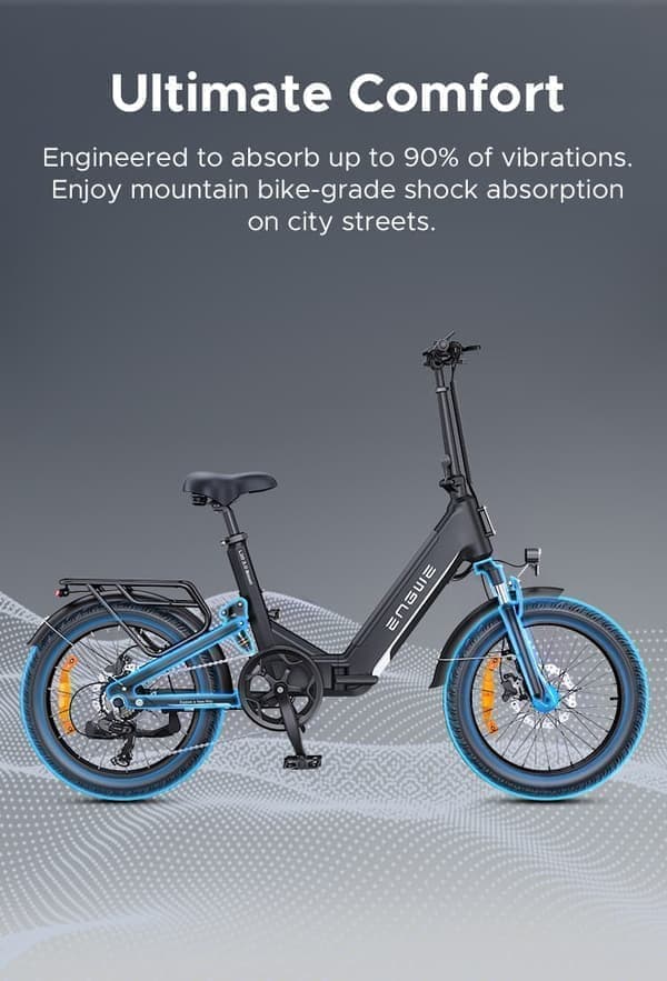 ENGWE L20 3.0 Boost E-Bike: 120 km räckvidd, 75 Nm vridmoment, full fjädring och anpassningsbar APP-kontroll