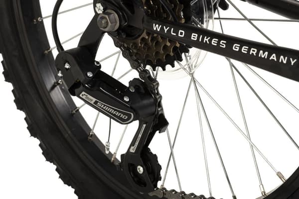 WYLD børnemountainbike Fully ATB 20" Zodiac sort-grøn 6 gear RH 31 cm 304K