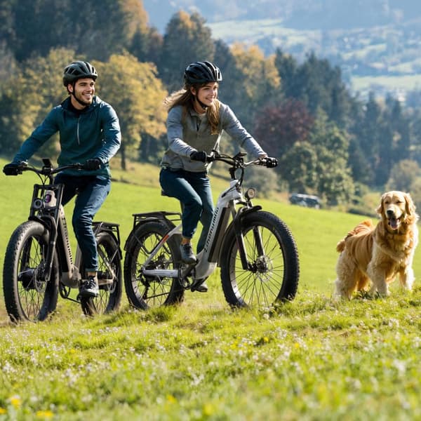 Shengmilo S700 1000W*2 & 17.5AH elcykel för vuxna, 45km/h & 75km räckvidd, 26*3.0 fettdäck, dubbla motorer, samsung batteri
