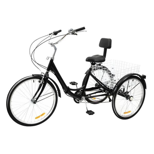Voksen Tricycle, 7-Trins Gear, Justerbar Sædehøjde,sort