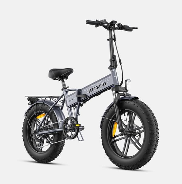 ENGWE EP-2 Boost Vikbar elektrisk cykel 250W, 20''* 4'' terrängdäck, 48V13Ah löstagbart batteri, räckvidd upp till 120 km, Shimano 7-växlad