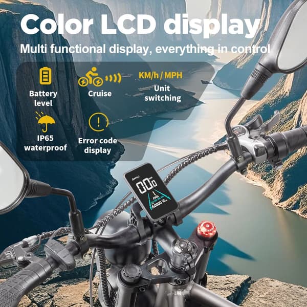 RANDRIDE DM711 20" elcykel med dubbla motorer, 48V 20Ah batteri, 7-växlad Shimano växlar, 4,0" feta däck terrängelcykel