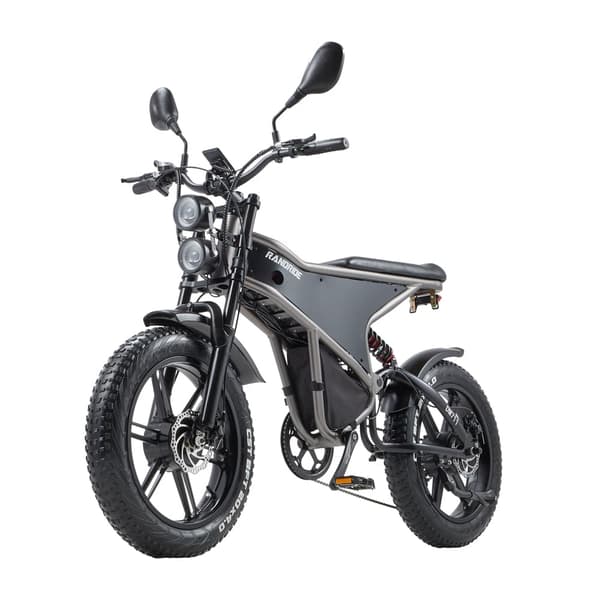 RANDRIDE DM711 20" elcykel med dubbla motorer, 48V 20Ah batteri, 7-växlad Shimano växlar, 4,0" feta däck terrängelcykel