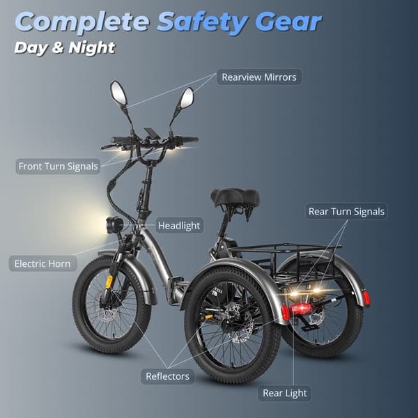 Fafrees F20 Mate elektrisk last trehjulet cykel, 750W motor, 21AH batteri, hydraulisk bremse, 20''*3,0'' dæk