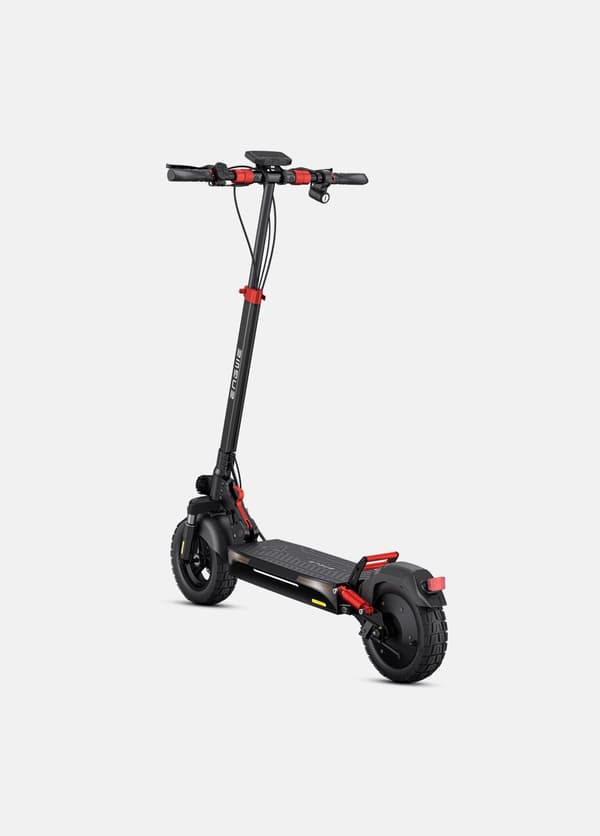 ENGWE Y600 600W 18.2AH elskoter, 28km/h & 70km räckvidd, 10 *4.0 däck, avtagbart säte, svart & rött