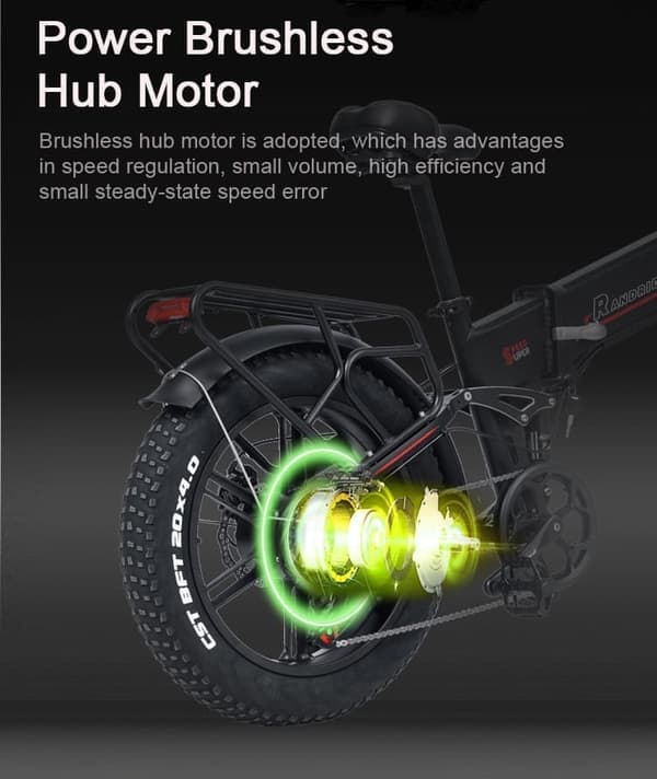 Randride YX20M 1000W kompakt fedtdæk e-cykel
