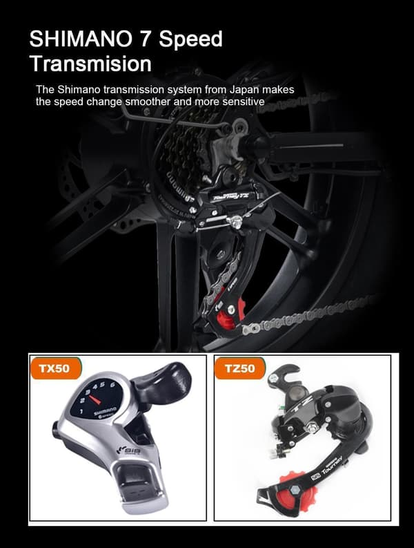 Randride YX20M 1000W kompakt fedtdæk e-cykel