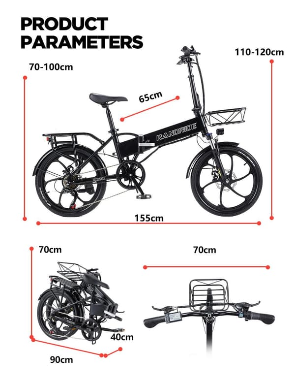Randride YA20 350W letvægts elektrisk pendlercykel