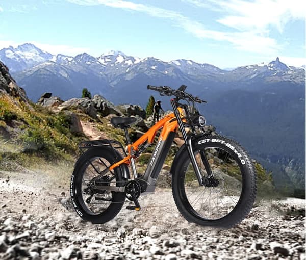 Randride YX80 1500W højeffekt elektrisk mountainbike 48V 20Ah batteri, Shimano hydrauliske bremser, 26"x4.0 fede dæk og dobbelt affjedring