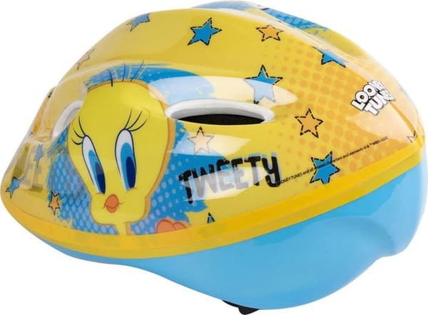 Tataway Cykelhjälm Barn Flicka Looney Tunes Tweety Sylvester 52-56 cm Blå Gul Säkerhet Skydd