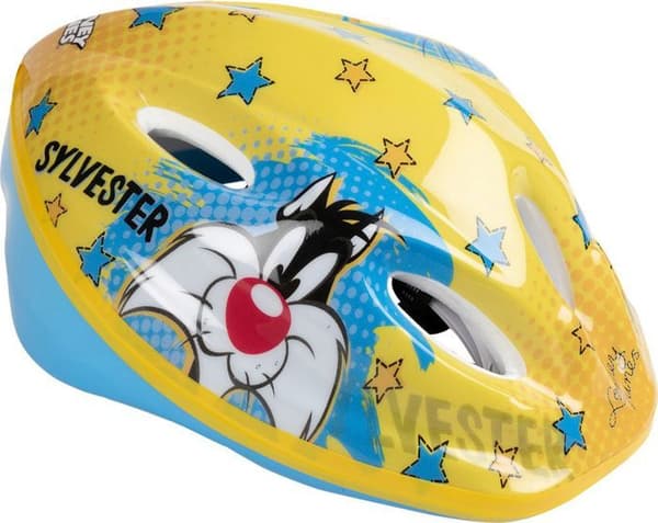 Tataway Cykelhjälm Barn Flicka Looney Tunes Tweety Sylvester 52-56 cm Blå Gul Säkerhet Skydd
