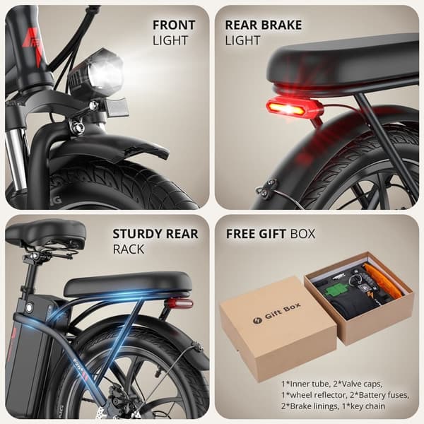 FAFREES F20+ 20'' folde elcykel, 250W motor, 36V 20Ah batteri, 20''*3.0'' dæk, 75-90 km rækkevidde, Shimano 7 gear