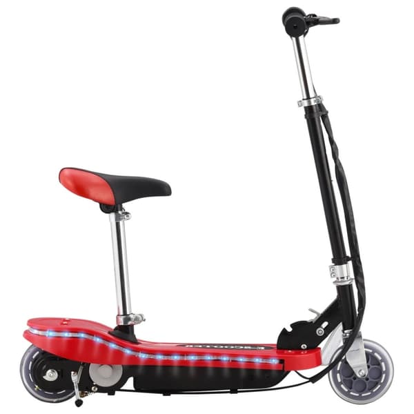 Sparkcykel med sits och LEDs för barn 120 W röd