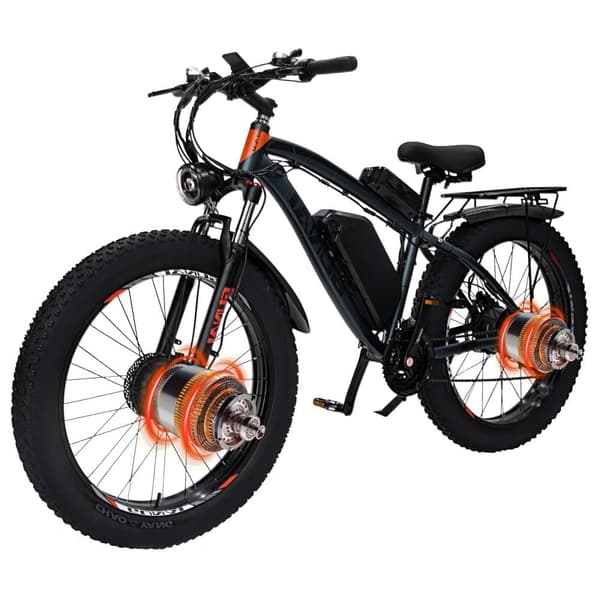 GUNAI GN88 2000W El-mountainbike med dubbla motorer, feta däck, 48V 23Ah, 26 tum
