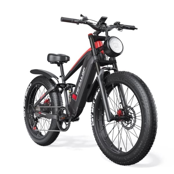 Tifgalop ES28 26" sähköpyörä, 48 V 18 Ah irrotettava akku, 1000 W fatbike