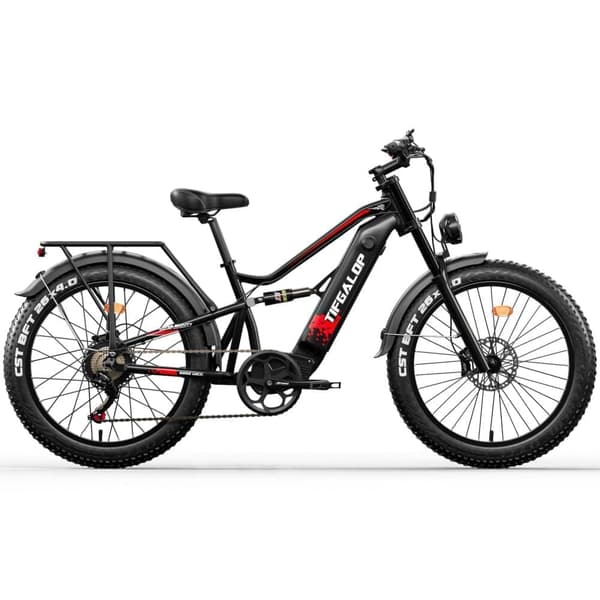 Tifgalop ES7 26" sähköpyörä paksuilla renkailla 750W 52V 19Ah Toimintasäde 40-90 KM