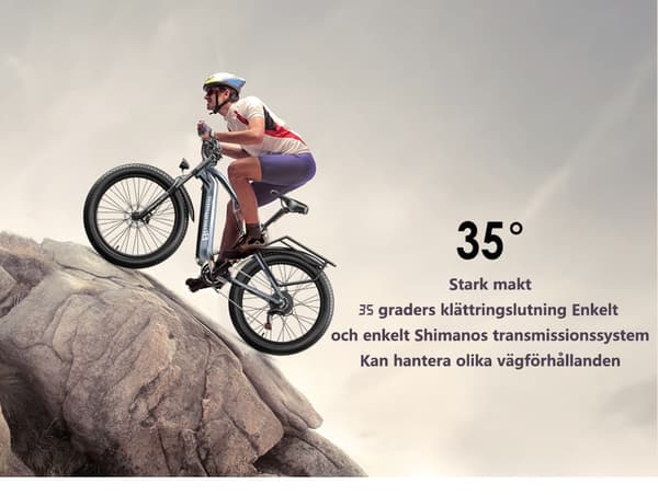 Elektrisk cykel Shengmilo MX05 Broms: Hydraulisk oljebroms 1000W 48V17.5AH borstlösa motorer Litiumbatteri Vuxen Off Road E-cykel