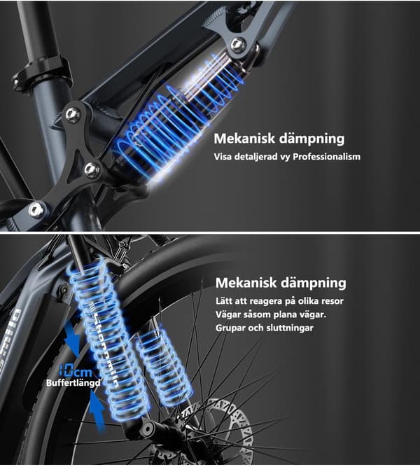 Elektrisk cykel Shengmilo MX05 Broms: Hydraulisk oljebroms 1000W 48V17.5AH borstlösa motorer Litiumbatteri Vuxen Off Road E-cykel