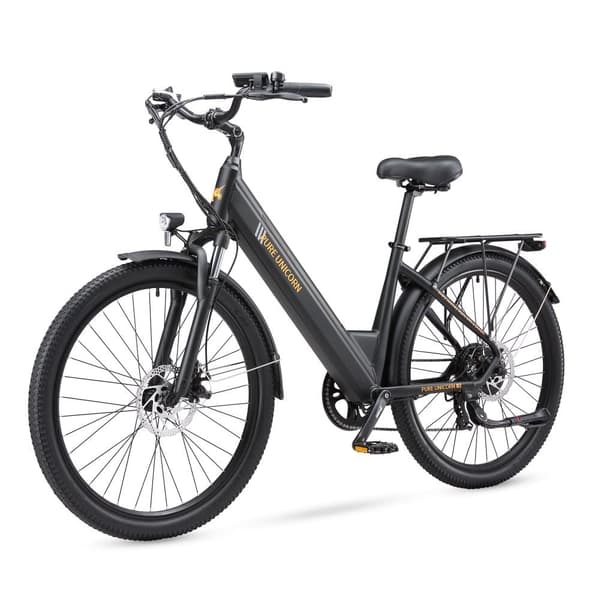 PURE UNICORN U2 27,5" elcykel, step-thru, 48V 12,8Ah batteri Sort