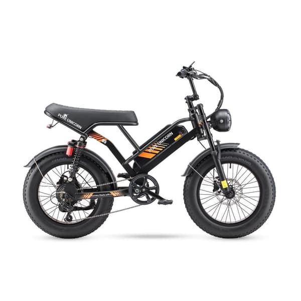 Sähköpyörä 20" PURE UNICORN U5, 1000W 19.2Ah, Moto Style, Musta