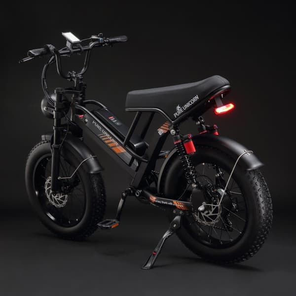 Sähköpyörä 20" PURE UNICORN U5, 1000W 19.2Ah, Moto Style, Musta