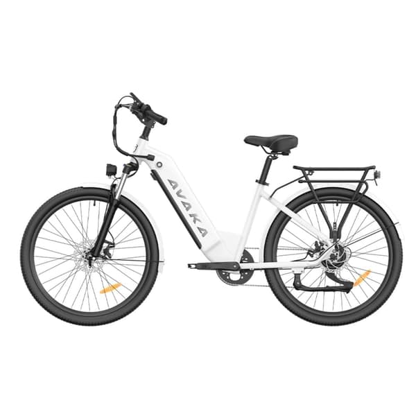 Elcykel för stadspendling AVAKA K200, 350W 48V 12AH, Låst 25 km/h, Vit