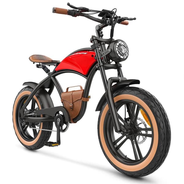 Elektrisk fatbike Hidoes B10, 1000W 48V 13Ah, Cowboy-stil, Rød