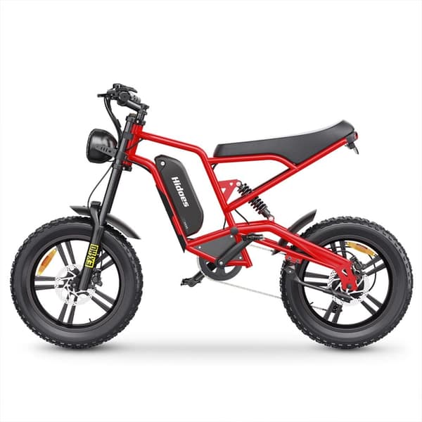 Elcykel Hidoes B6 - 20" - 1200W 48V 17.5Ah - Röd