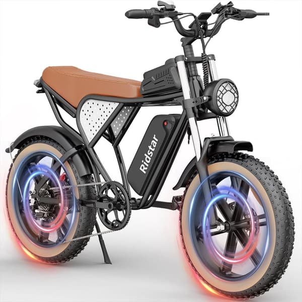 Elcykel Ridstar Q20 Luxe - 48V 20Ah Batteri - Retrostil - Brun