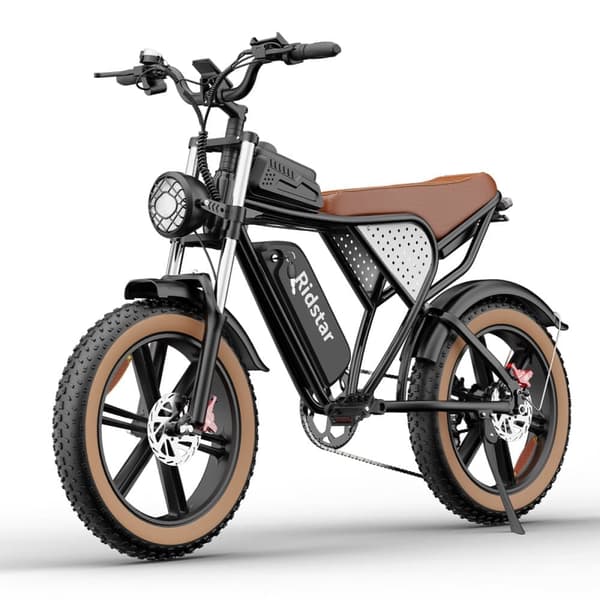 Elcykel Ridstar Q20 Luxe - 48V 20Ah Batteri - Retrostil - Brun