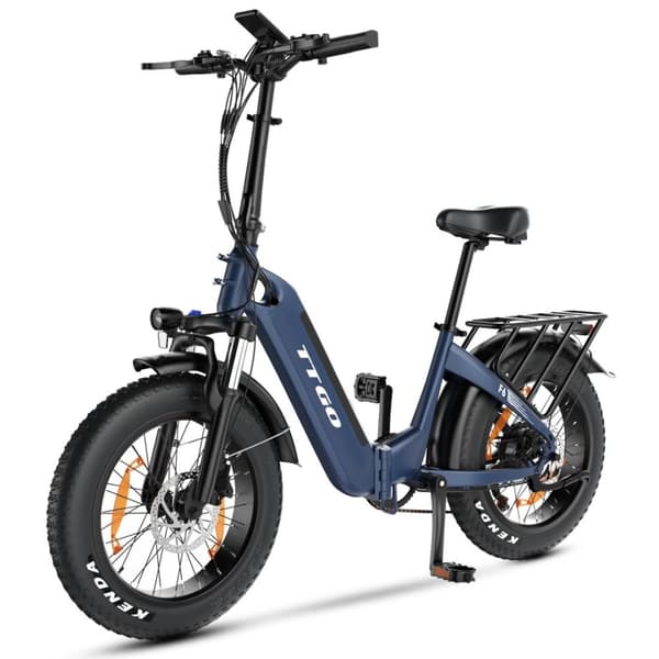 Sammenklappelig elcykel TTGO F6, 250W med moment 45NM, 25Ah, grøn Blå