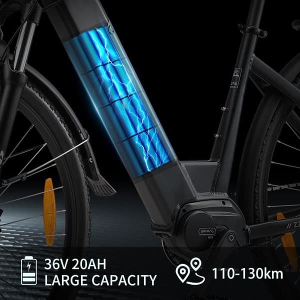 Sähköpyörä TTGO ZZ-28ST, Bafang keskiveto 250 W moottori, 36 V 20 Ah