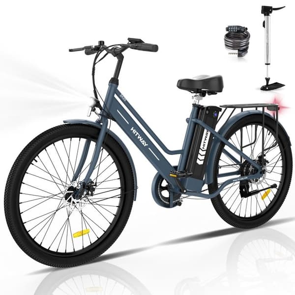VAE COLORWAY 26" blå elcykel - 250W motor - löstagbart 36V 12Ah litiumbatteri - Assisterad trampning
