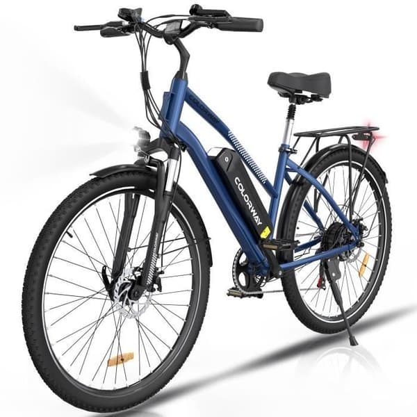 COLORWAY Elcykel 28" VAE - E-BIKE MTB Avtagbart batteri 36V 15Ah - 250W motor - Shimano 7 Speeds - Blå