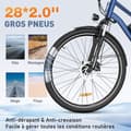 Miniatyrbild 5 av 6: COLORWAY Elcykel 28" VAE - E-BIKE MTB Avtagbart batteri 36V 15Ah - 250W motor - Shimano 7 Speeds - Blå